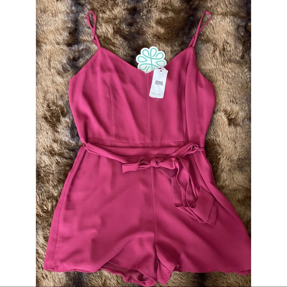 Burgundy romper